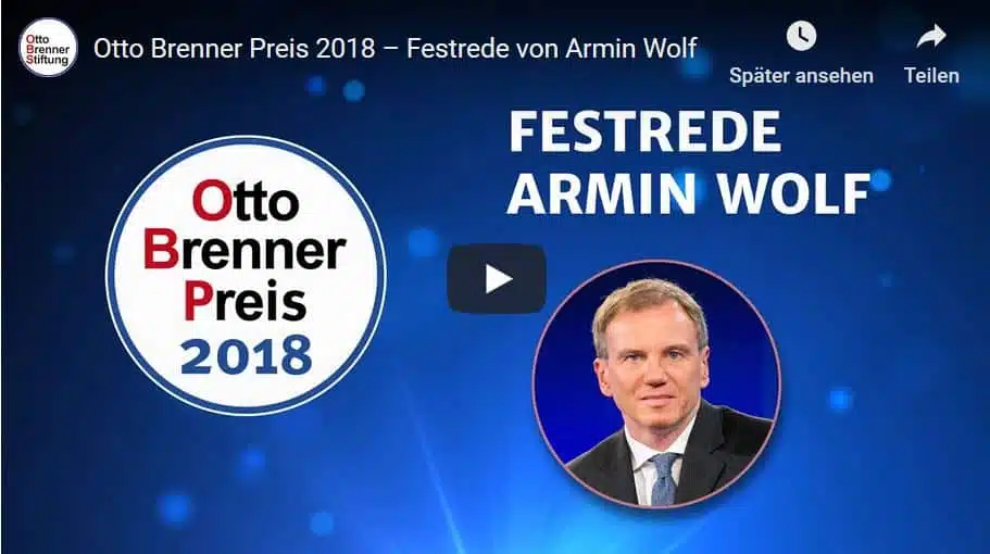 Armin Wolf: Bestandsaufnahme Demokratie und Medien