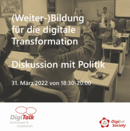 DigiTalk: (Weiter-)Bildung für die digitale Transformation (Politik)