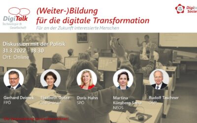 Nachlese Digitalk 03/2022(Weiter-)Bildung in der digitalen Transformation (Diskussion mit der Politik)
