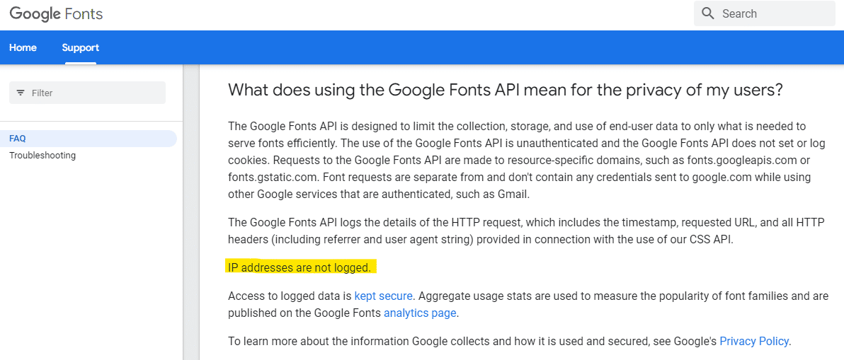 Google Api FAQ