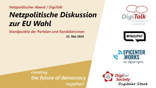 Digi-Talk Netzpolitische Diskussion zur EU-Wahl