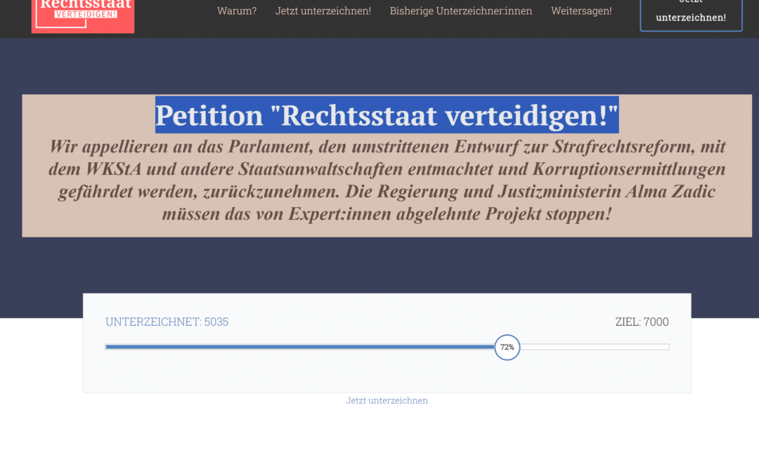 Petition “Rechtsstaat verteidigen!”