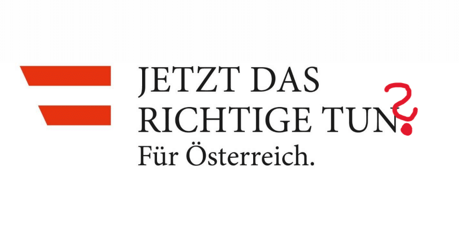 Titel des Koalitionspapiers. Jetzt das richtige tun, versehen mit einem handschriftlichen großen Fragezeichen